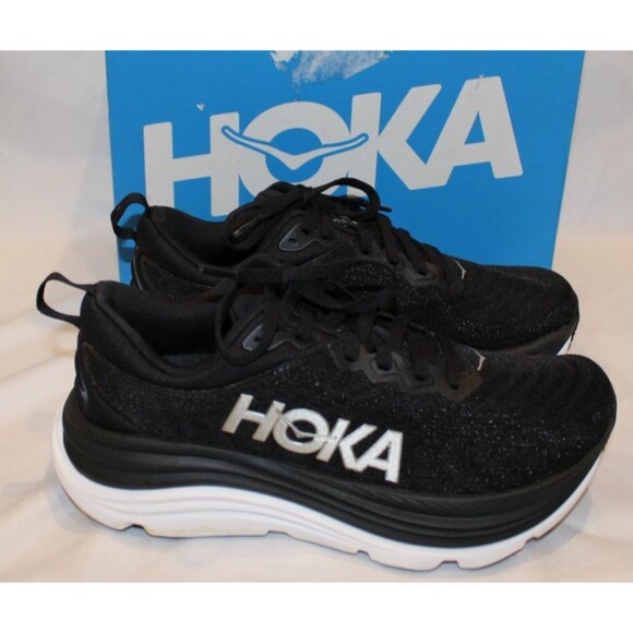 NEW Hoka One One Women's GRAVIOTA‎ 5 BWHT BLACK SZ 7 $175 - Picture 1 of 7